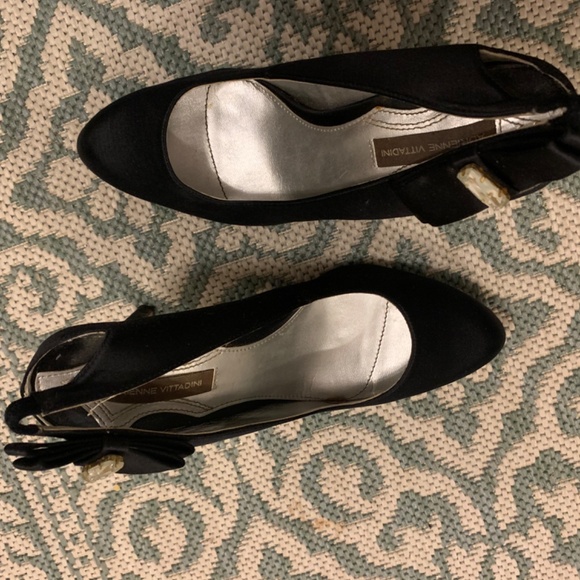 Adrienne Vittadini Satin Pumps with Jewel - Picture 2 of 6